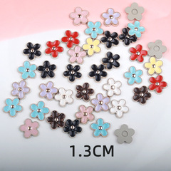 Electroplated golden AB glue five-petal flower DIY cream glue accessories earrings hairpins shoe buckles accessories patch manufacturer wholesale