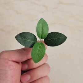 仿真植物金钱榕叶 仿真花工艺品装饰丝印布叶子 仿真叶子装饰批发