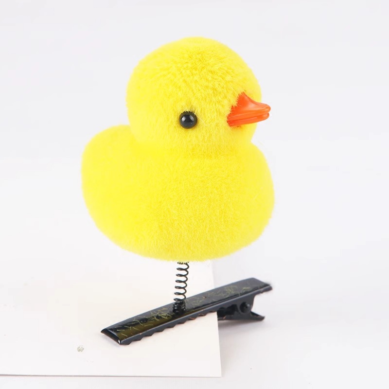 Pequeño pato amarillo clip para el pelo niños venden artefactos encantadores molino de viento primavera tocado clase de jardín de infantes para compartir pequeños regalos