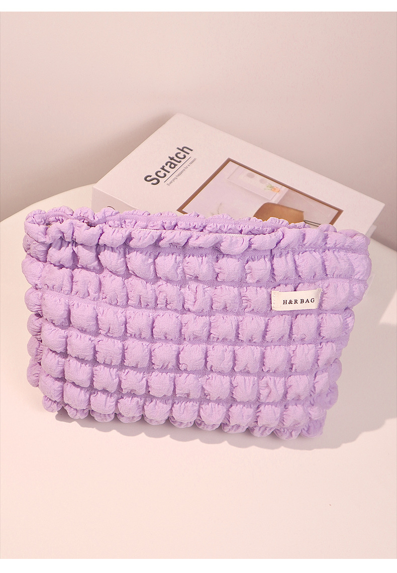 Basic Solid Color Polyester Square Makeup Bags display picture 2