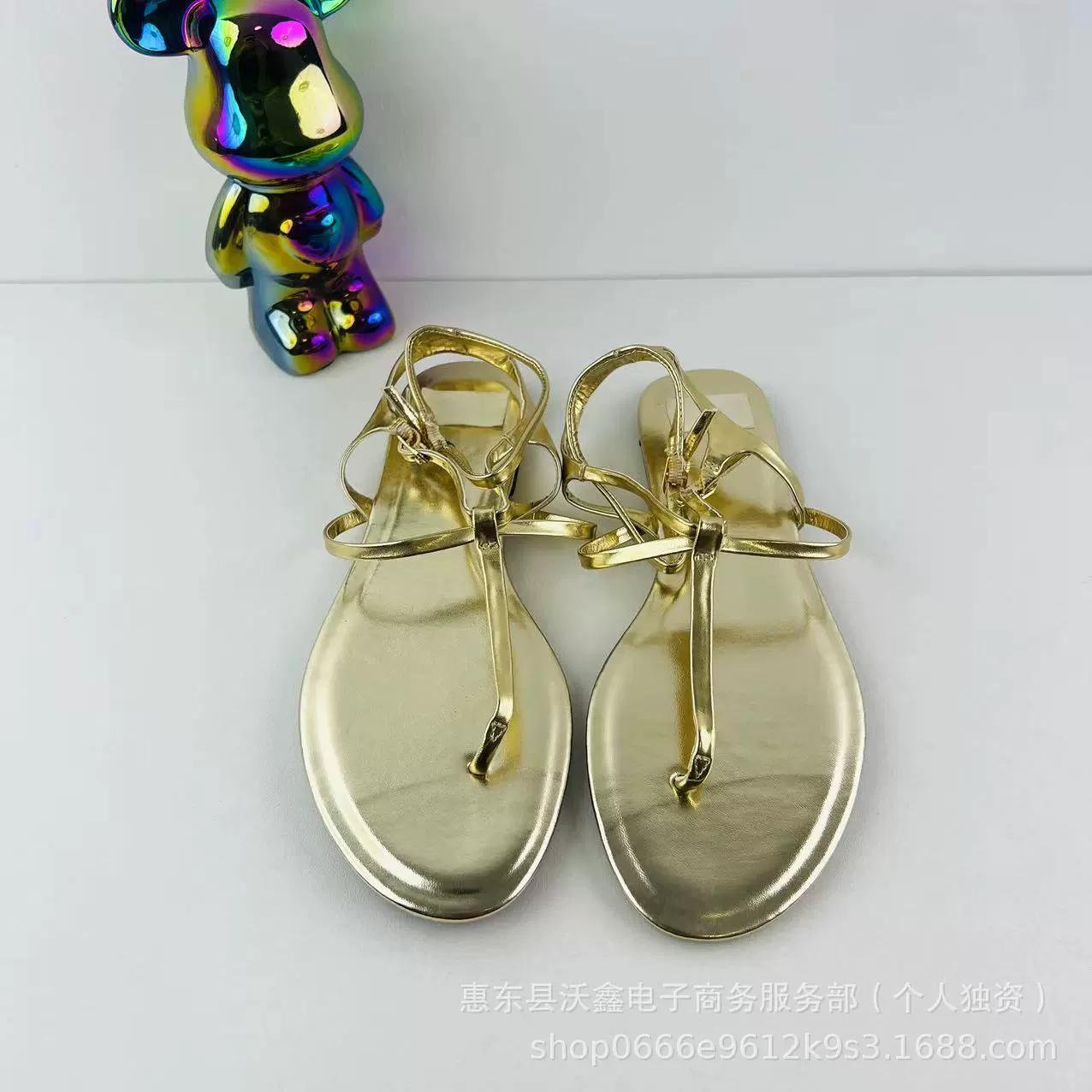 Woxin ZA Летняя новая женская обувь Золотая металлическая кожа