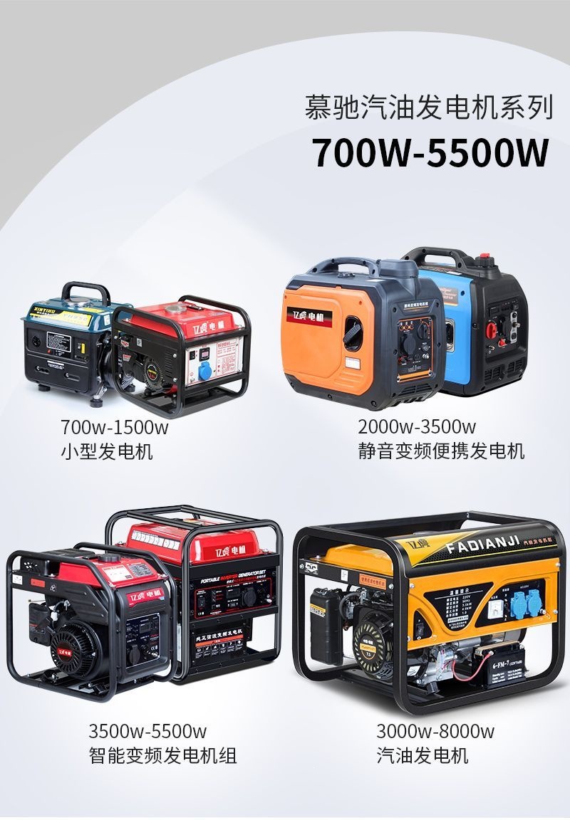 Small gasoline generator 220v for home use, outdoor, mini, portable, quiet, handheld, and suitable for camping