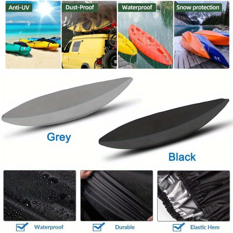 Outdoor Kayak Cover, Canoe Waterproof Cover, Anti-Uv Boat Cover, 210D Oxford Cloth Thickeneded Boat Cover
