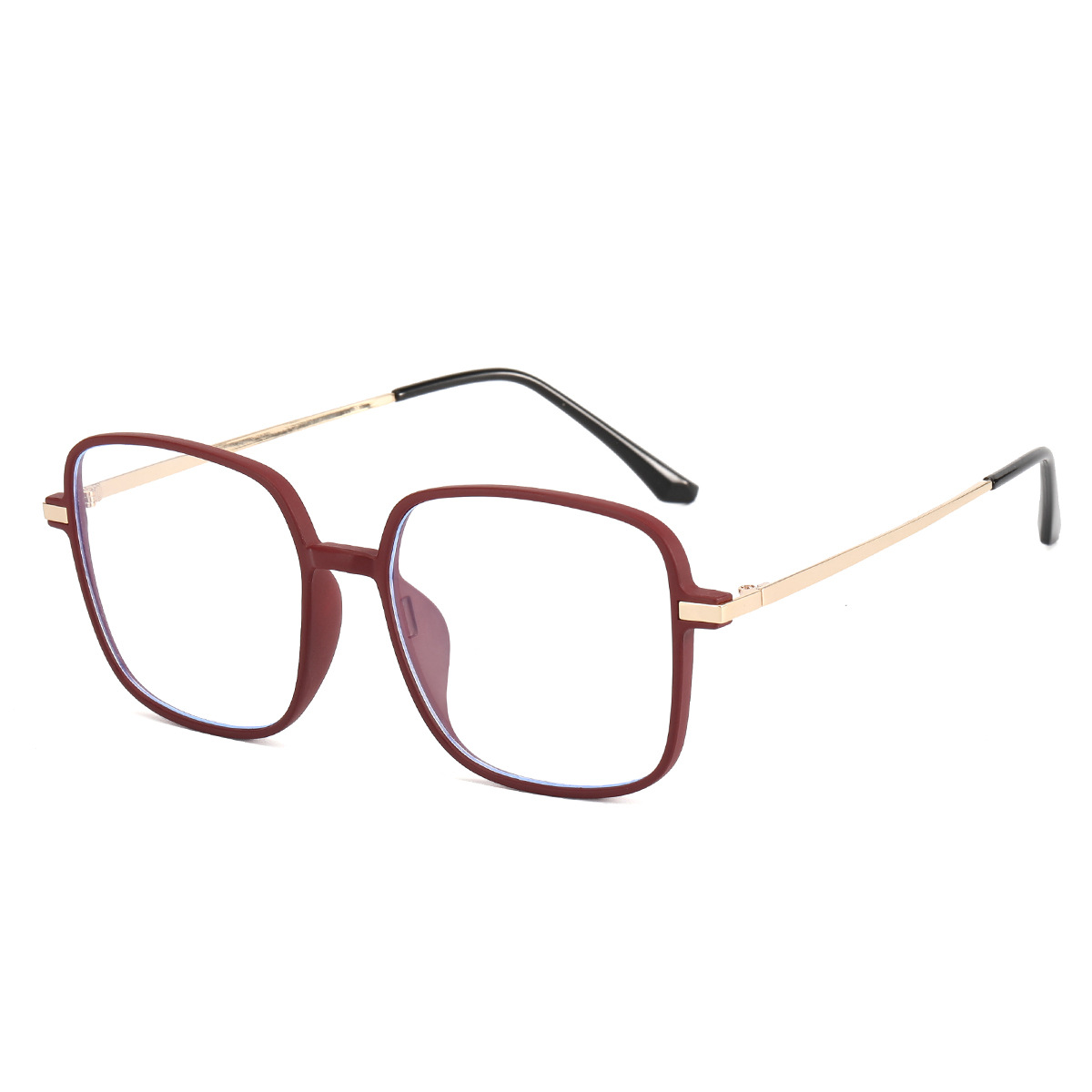 2021 nueva caja gafas lisas anti-Blue Ray anti-radiación gafas de Marco grande para hombres y mujeres Marco de gafas puede equiparse con miopía 9307