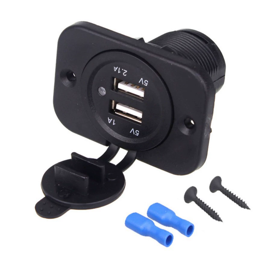 Автомобильное двойное зарядное устройство для мобильного телефона USB3.1A с легким автомобильным колесом Универсальный Ремонт комбинации панели отверстий