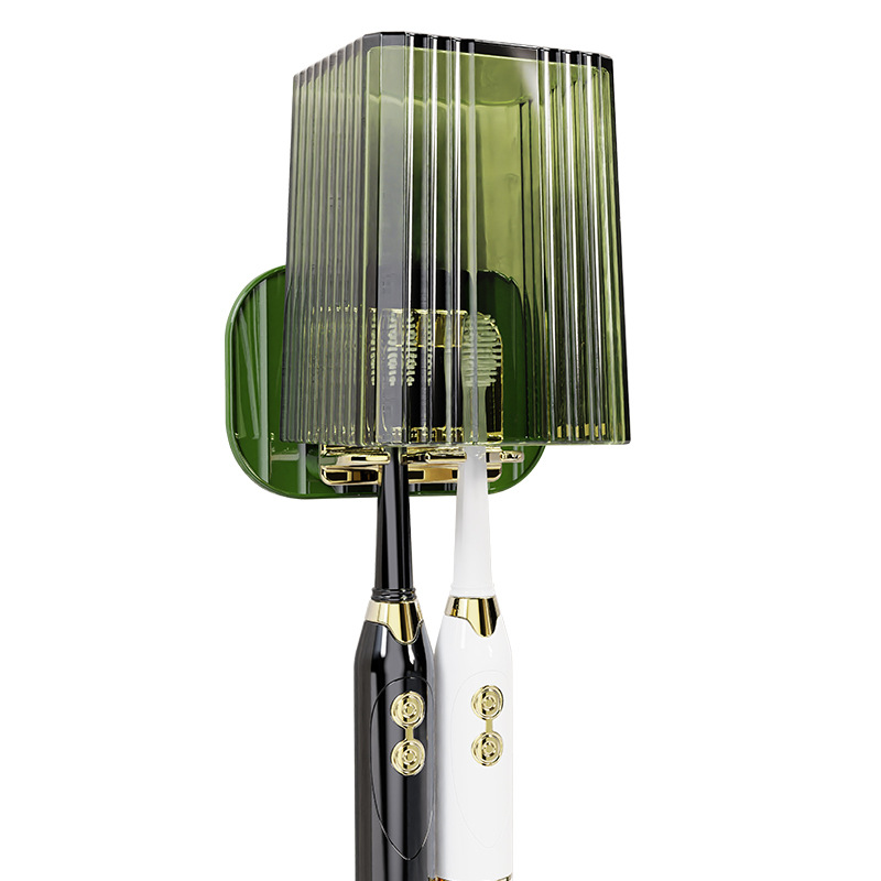 Cepillo de dientes rack montado en la pared baño libre de ponche cepillo de dientes eléctrico de almacenamiento rack Luz de lujo cepillo de dientes enjuague bucal taza traje