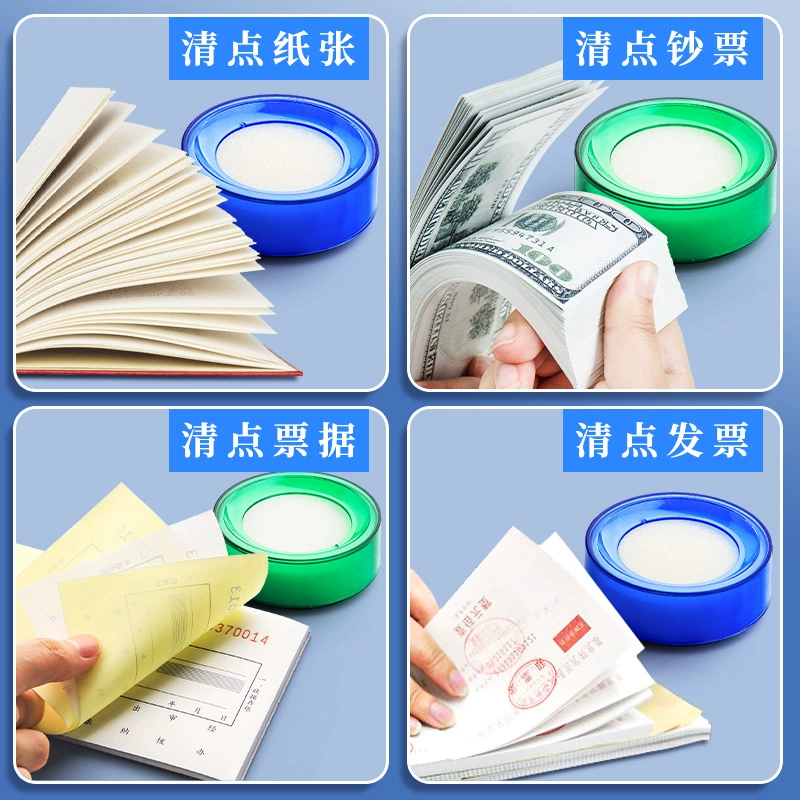 Wet handiches count money, some money sponge cylinder bank accounting dipping water box dipped water box, counting paper, counting money artifacts, money or ordering