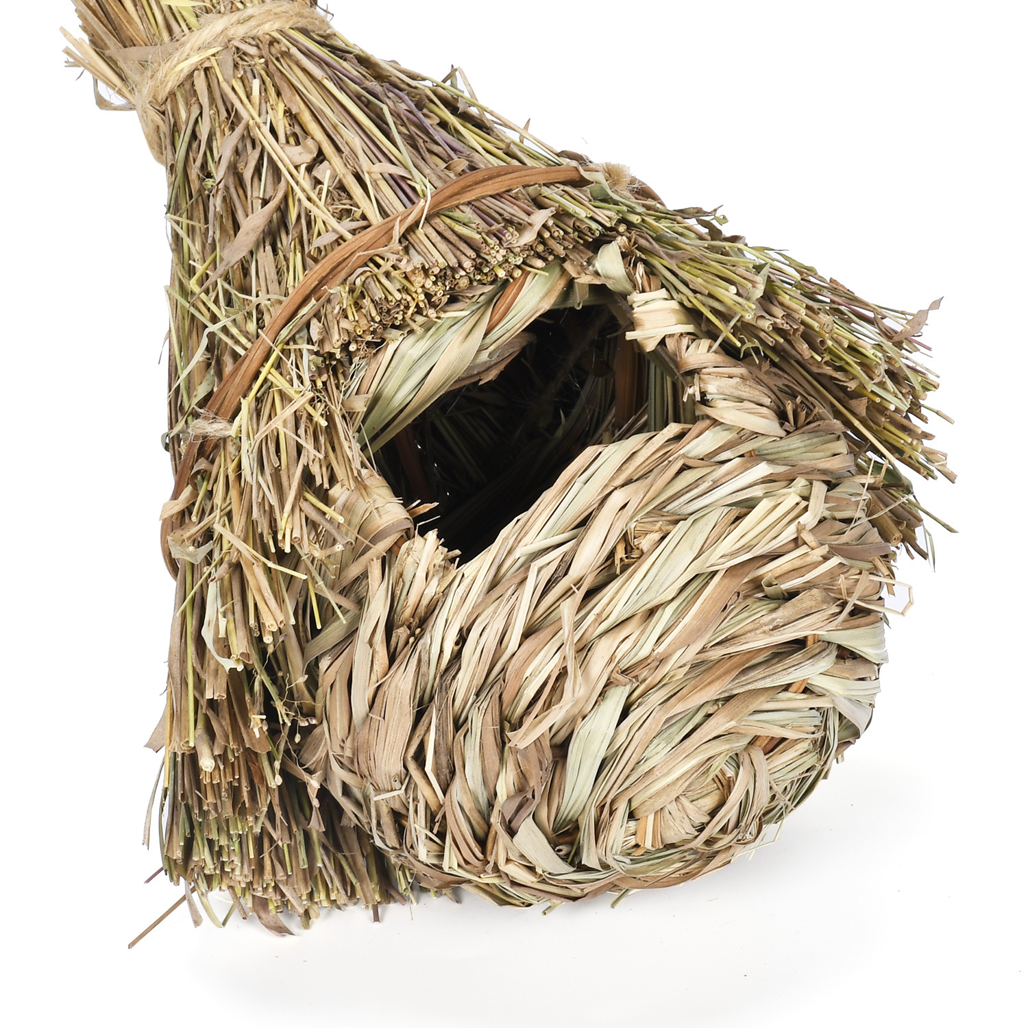 Popular en stock transfronterizo creativo natural heno pájaro casa al aire libre jardinería decoración mascota paja casa Nido de Pájaro image 3