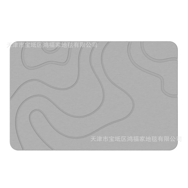 Transfronterizos rasgadas de barro de diatomita suave esterilla de suelo de baños europeos y estadounidenses antideslizante esterilla de absorción de agua alfombra cocina esterilla