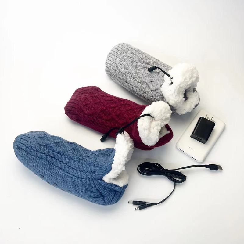 USB Foot Warmer Home Appliance Electric Floor Socks Winter Home Foot Protection Heating Christmas Socks Direct Supply from the Source