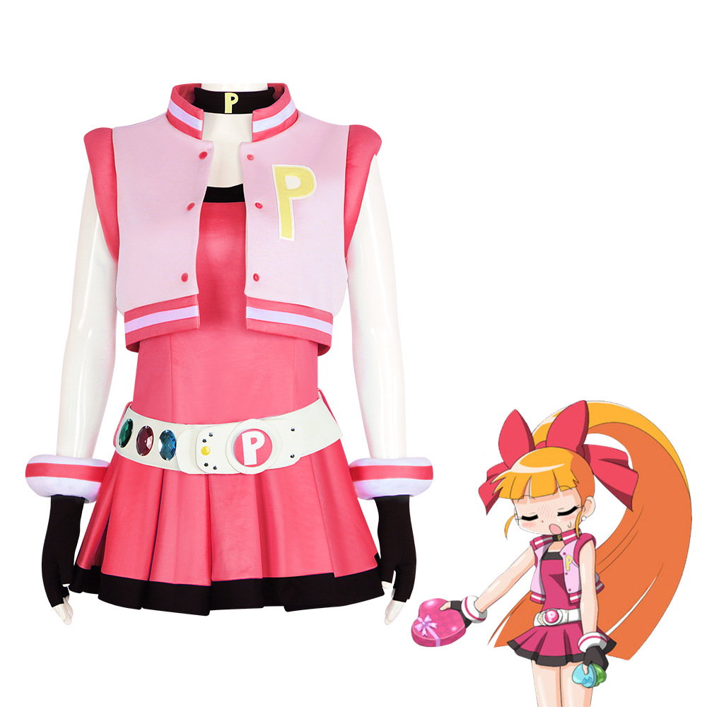 飛天小女警Z 超能花花cos服裝全套飛天花花cos裙裝 動漫女扮演服