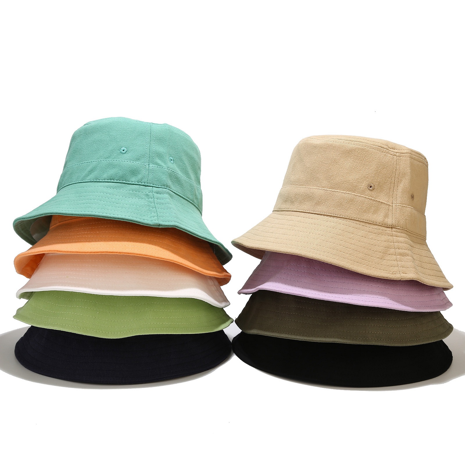 Unisex Simple Style Solid Color Flat Eaves Bucket Hat display picture 1