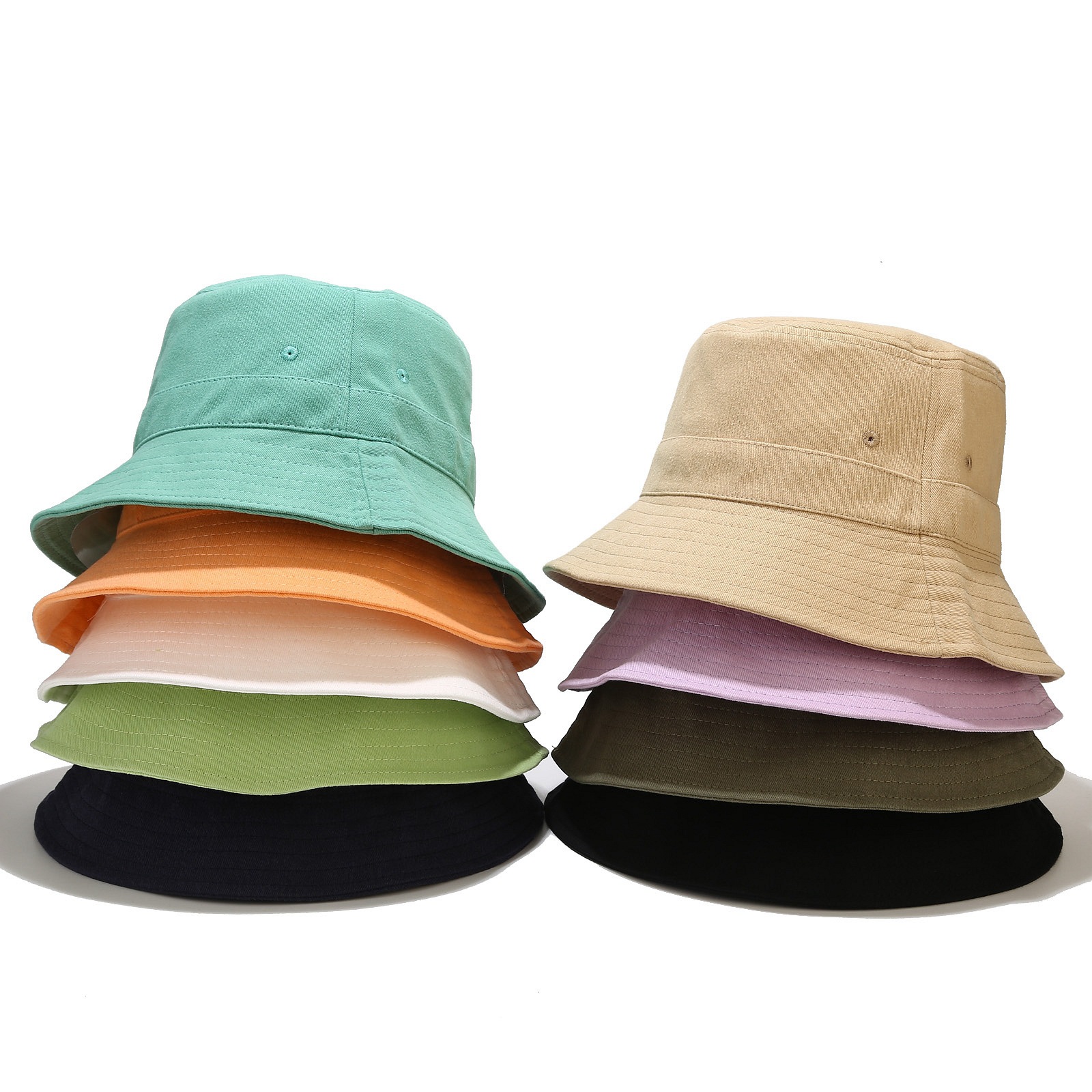 128g Weight Bucket Hat Hats Type Daily Occasion Unisex Simple Style Solid Color Flat Eaves Bucket Hat