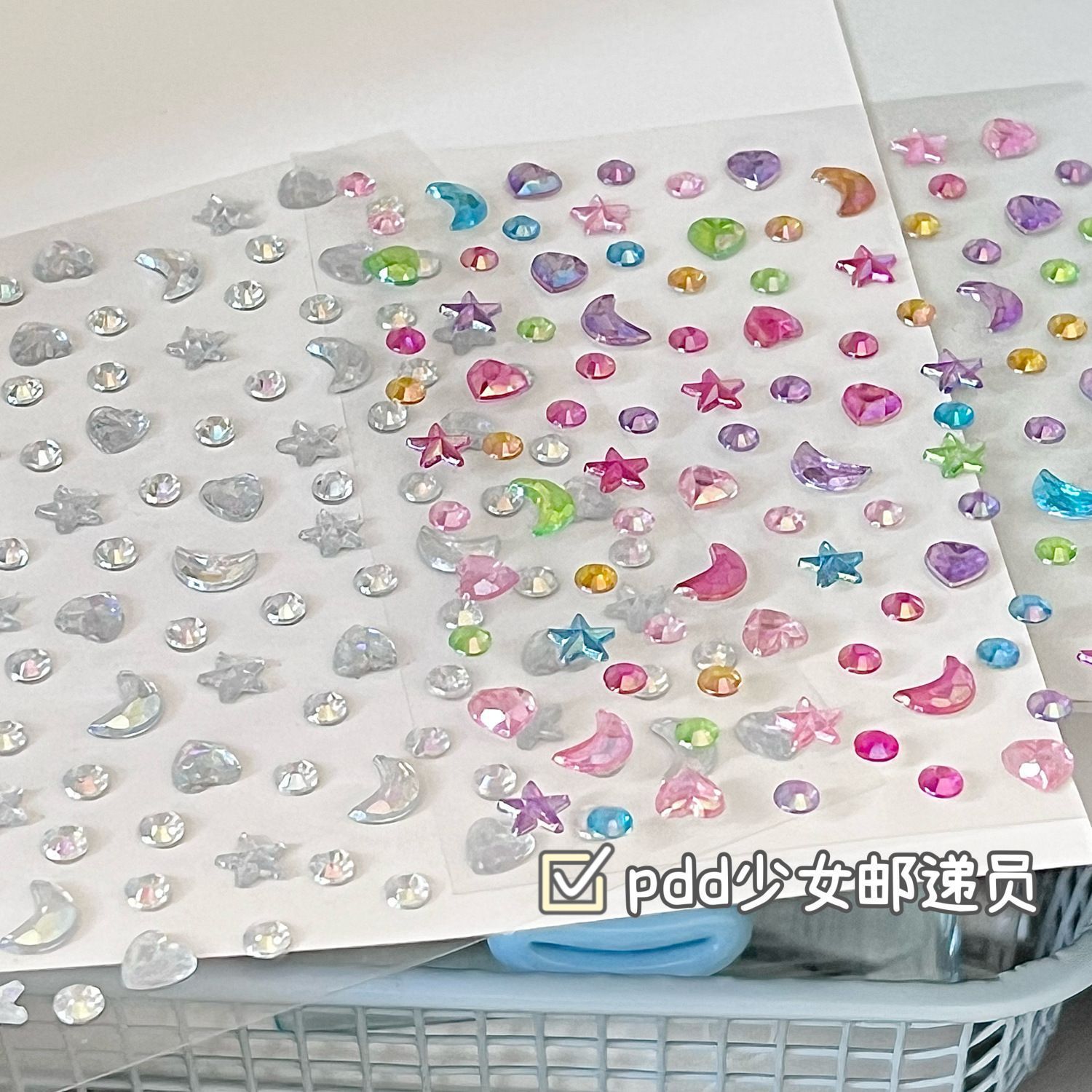 Xiaohongshu, the same star diamond sticker ins, high -value student DIY handbook decoration crystal makeup photo