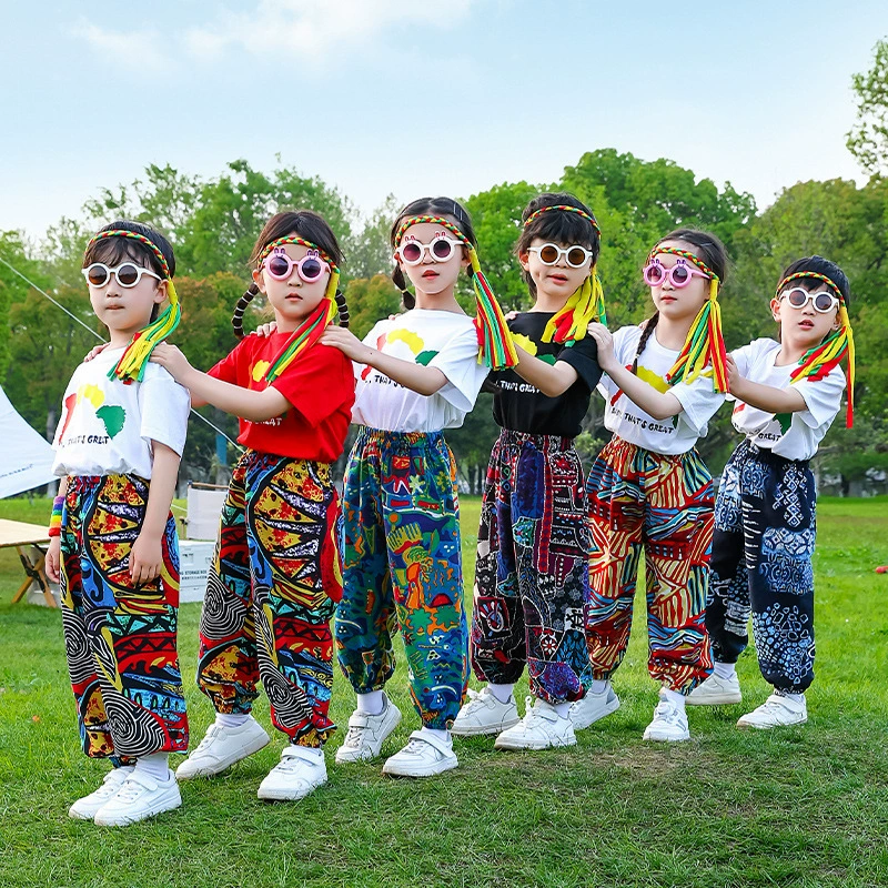 Детский костюм для выступления на африканских барабанах