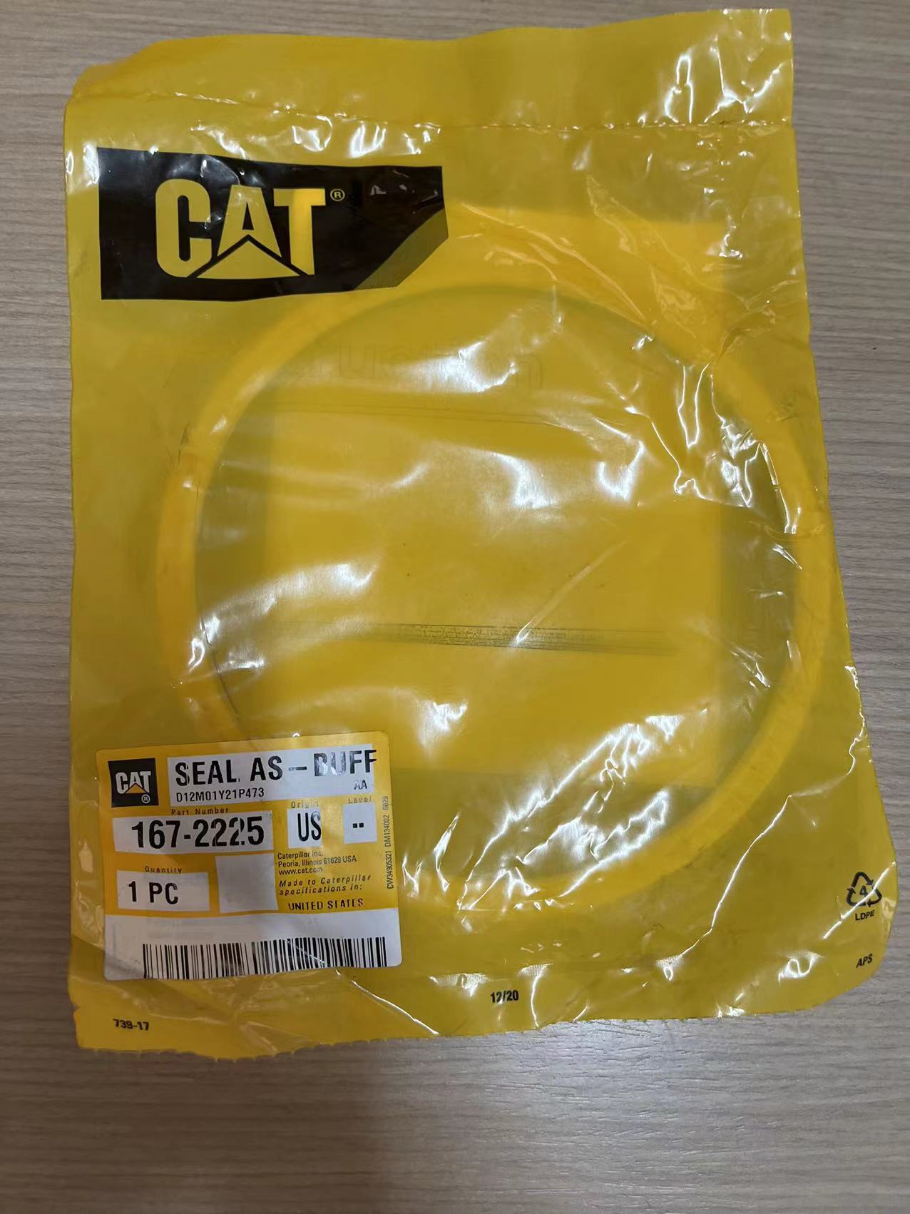 卡特彼勒1672225    167-2225: 缓冲器密封件992G