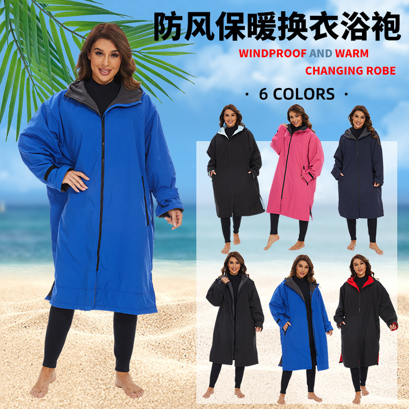 Autumn and Winter in stock Winter Swimming Warm Bathrobe Surfing Diving Thickened Cape Windbreaker Outdoor Hot Spring Cold-proof Jacket Bath Towel Autumn and Winter in stock Winter Swimming Warm Bathrobe Surfing Diving Thickened Cape Windbreaker Outdoor Hot Spring Cold-proof Jacket Bath Towel
