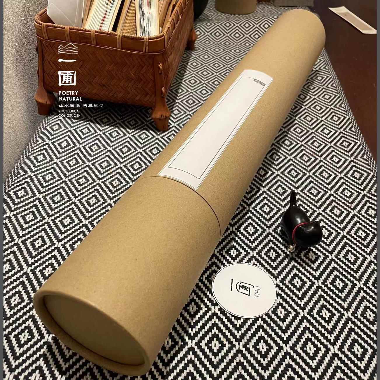 深牛皮纸盖筒字画收纳筒字画收藏锦盒高品质高强度其他