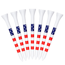 高尔夫球钉 彩色条纹球TEE 竹钉球托球座70/83mm 高尔夫发球木T