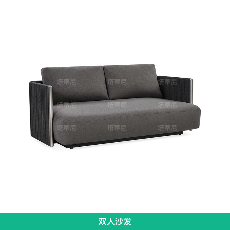 Sofá de tejido de cuerda al aire libre patio villa terraza diseñador de muebles jardín al aire libre impermeable sofá de ocio