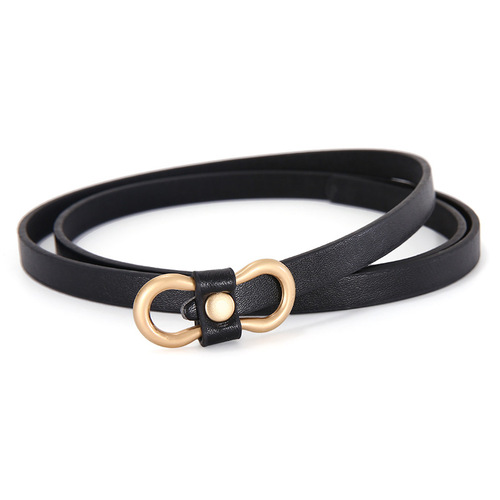 Women's Belts No Punching Pants Belts Casual Simple Versatile Black White Dress Thin Belts Manufacturer Wholesale