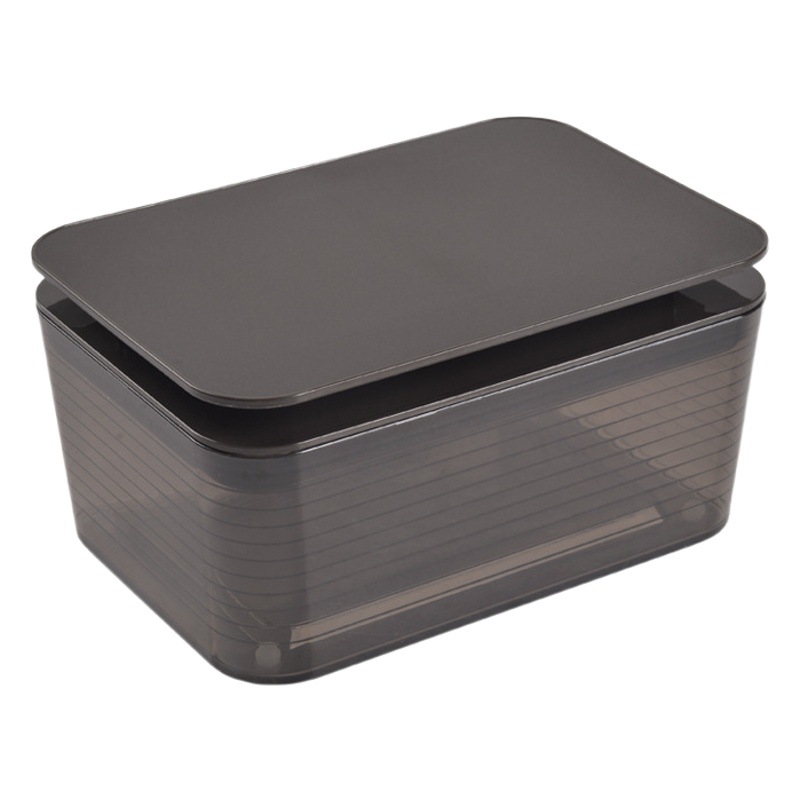 Caja de pañuelos húmeda de plástico portátil multifunción TV escritorio inodoro caja de pañuelos de coche con tapa