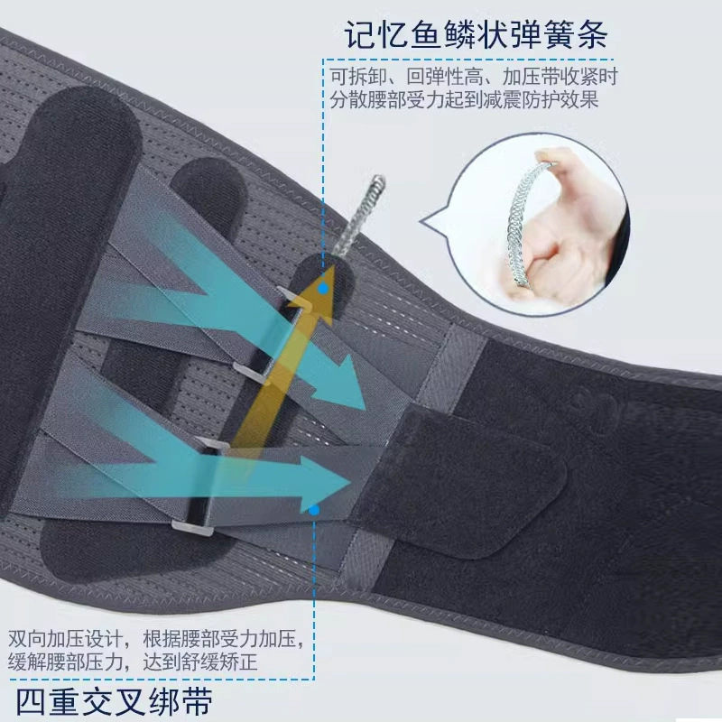 腰椎椎間板損傷をサポートする医療用鋼板を備えた腰ベルト、突出した通気性のあるスポーツ腰サポート、特別な腰ベルト|undefined