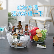 4L冰桶家用手提收纳桶大容量啤酒香槟桶KTV商用红酒冰块元宝冰桶