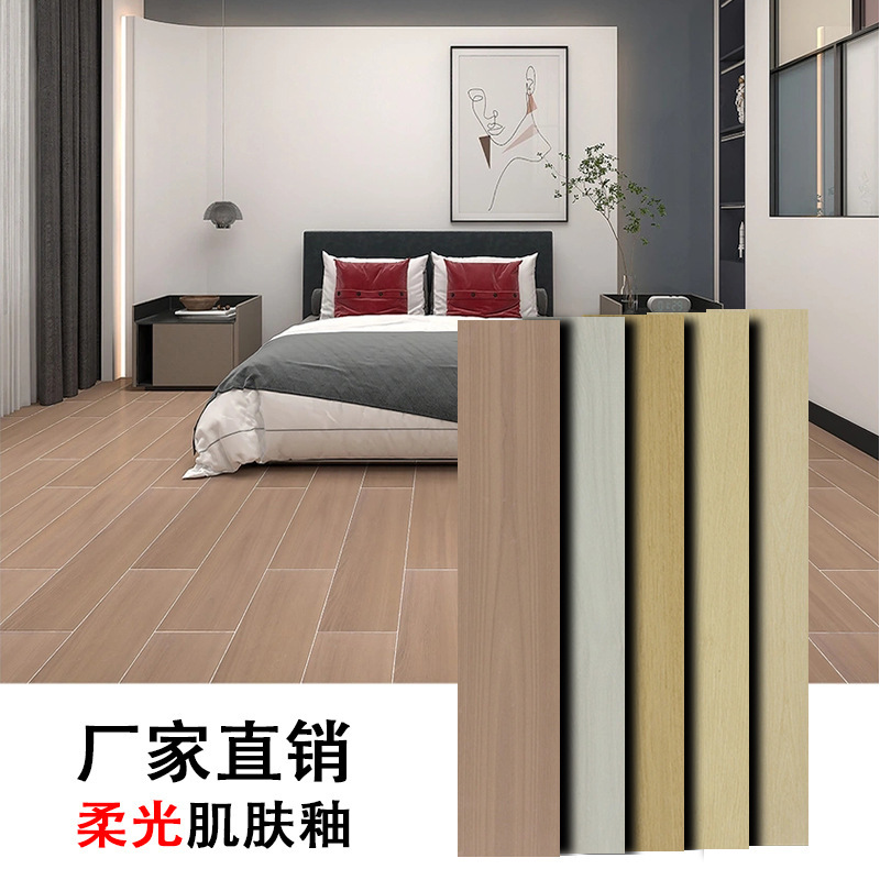 Foshan Wood Grain Floor Tiles 200X1000 Matte Non-Slip Tiles for Living Room and Bedroom 200X1000 Soft Light Floor Tiles