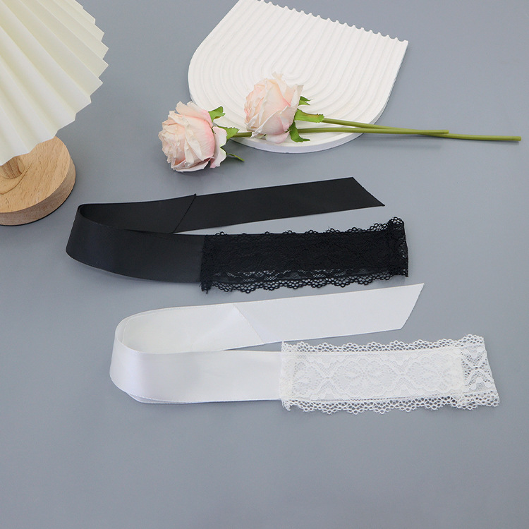 Antifaz de encaje hueco estilo Amazon, máscara de ojos sexy de seda estilo abstinencia, accesorios de lencería DIY TK