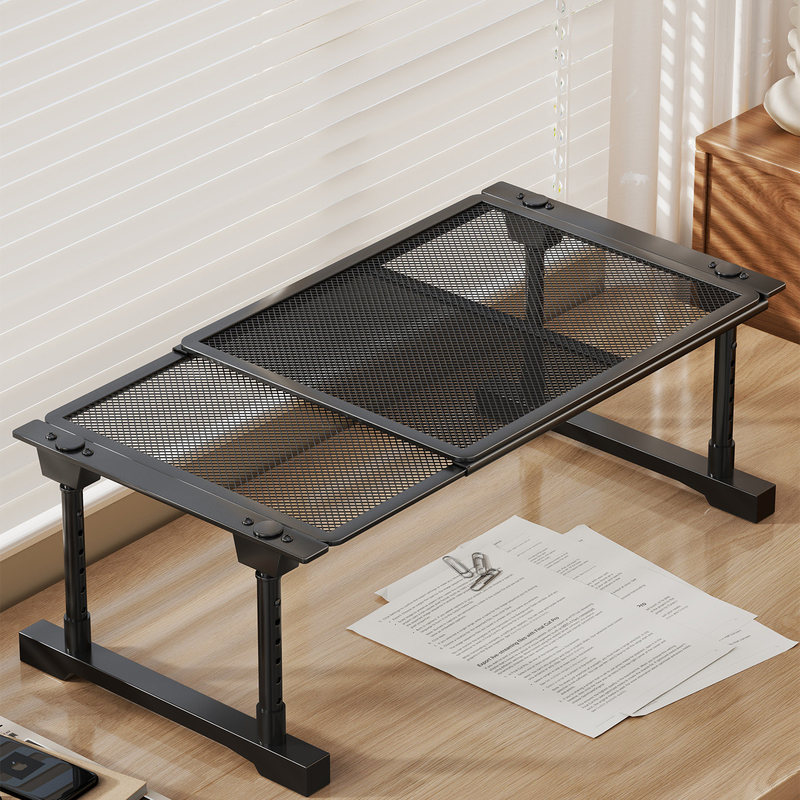Standing workbench with adjustable height, vertical computer desk, desktop monitor riser, base shelf, and countertop Standing workbench with adjustable height, vertical computer desk, desktop monitor riser, base shelf, and countertop