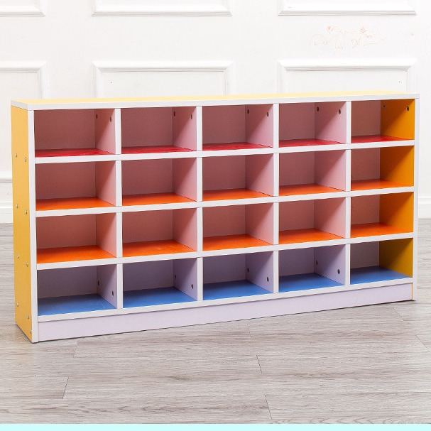 Kindergarten Shoe Cabinet Storage Kidsren's Shoe Cabinet Colorful Storage Wooden Cabinet Playground Shoe Cabinet Toy Cabinet Wooden Shoe Rack