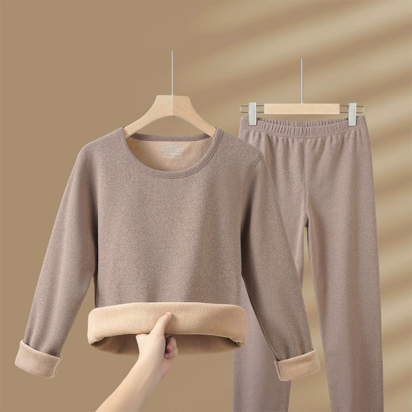 Round Neck Sherpa Suit [Female Khaki]