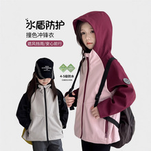 加工定制图图小象童装女童冲锋衣2025新款儿童秋来样定做校服园服