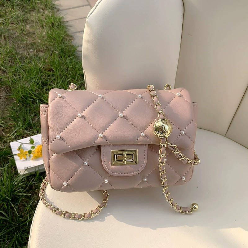 Портмоне через плечо из жемчуга, сумка через плечо, стиль Chanel, тренд сезона, стиль высокого качества