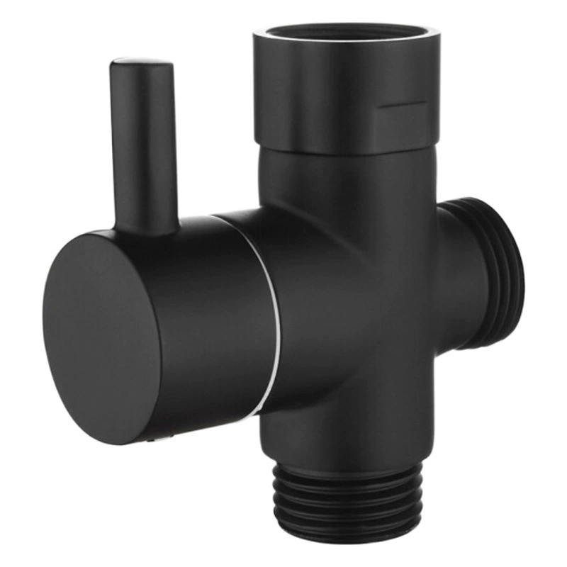 Оптовый Трехходовой, один-в-два-все-медный, четырехточечный, быстросъемный водоотделитель, клапан для душа, смеситель для душа, черный переключающий клапан