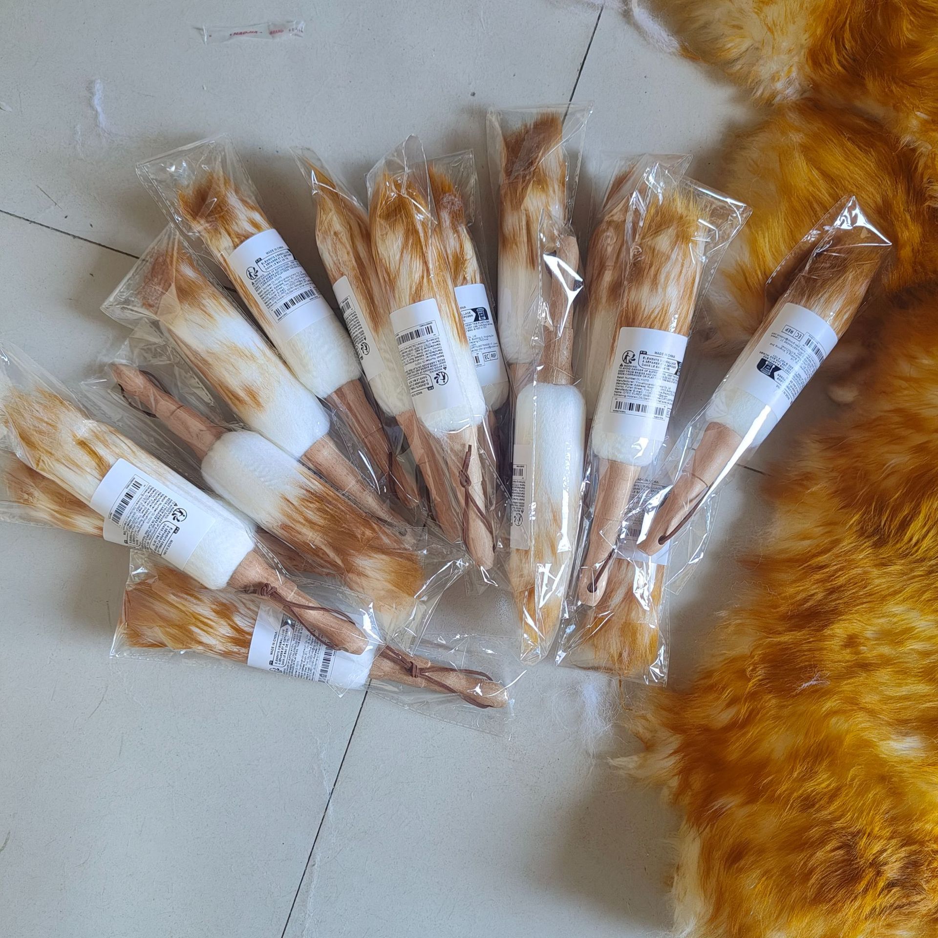 卸売 家庭用ウールダスター 洗える 車用ダスター 静電気防止 鶏毛ダスター 家庭用掃除