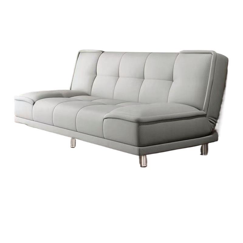 Small Apartment Folding Sofa Bed Dual-Purpose for Living Room, Rental Room, Bedroom, Office, Simple Multifunctional Cat-Scratch-Resistant Leather Sofa 4