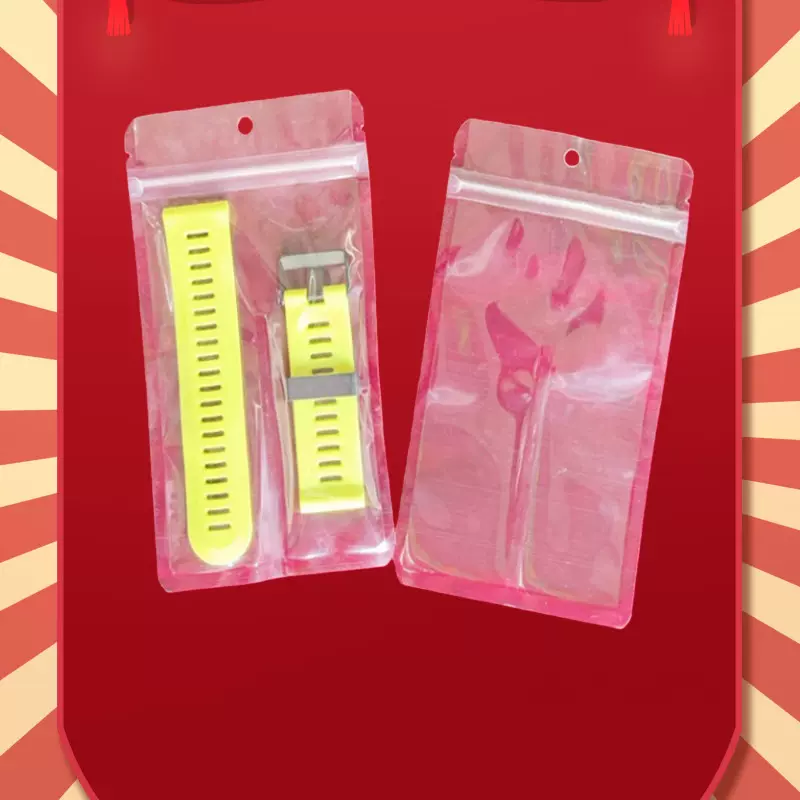 月销10万+真皮手表袋包装分格高透明加厚复合袋  圆角手表包装袋