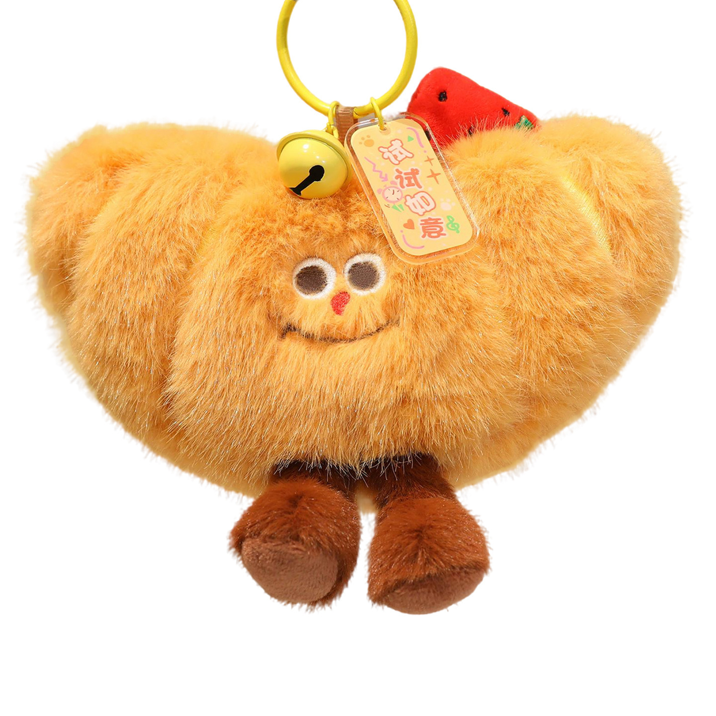 Hermosas hamburguesas fritas colgantes juguetes de peluche piernas de pollo muñecas sushi croissants bolsos colgantes llaveros
