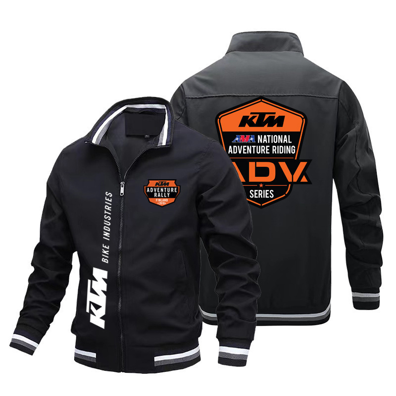 Cross-border KTM Motorcycle Off-road Casual Loose Trendyy Sports Men's Cardigan Fashion Large Size Men's Car Logo Jacket