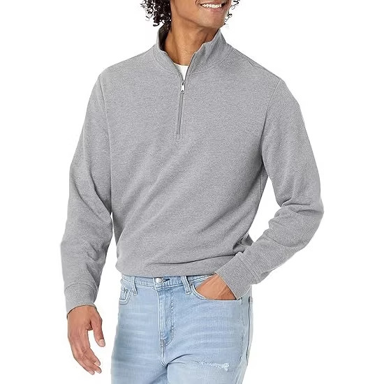Men's Quarter-Zip Stand Collar Sweatshirt Casual Long Sleeve Men's Winter Autumn Warm Top Men's Quarter-Zip Stand Collar Sweatshirt Casual Long Sleeve Men's Winter Autumn Warm Top