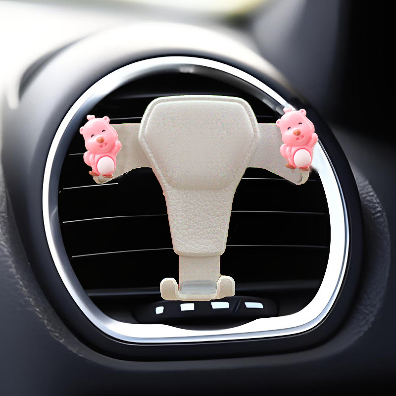 Nuevos adornos de coche de resina Beaver Hill Adornos de la pantalla de navegación de la consola central del coche de dibujos animados Adornos de la cabeza