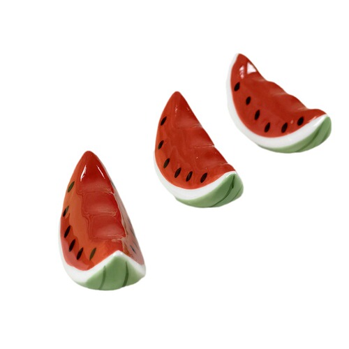 Ceramic watermelon table ornaments, cute, Japanese-style vegetable and fruit chopstick holder, chopstick holder, hotel restaurant table pen holder
