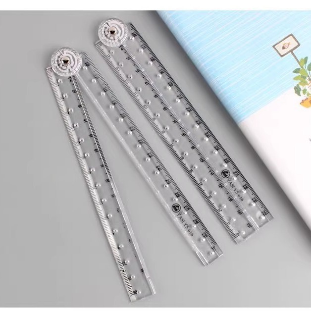 リトルレッドブッククリエイティブアクリル透明折りたたみ定規シンプルなスケールプラスチック定規描画定規 30 センチメートル|undefined
