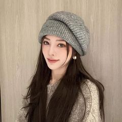 高级感ins针织帽子女冬季新款护耳毛线帽韩版显脸小网红堆堆帽女