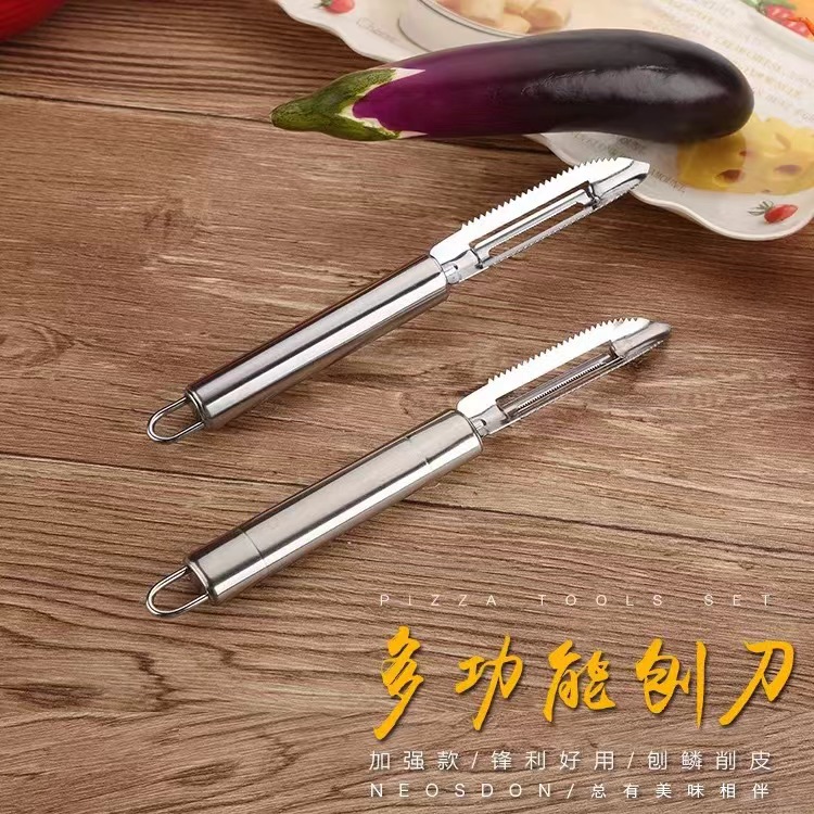 Los fabricantes suministran cepilladora de acero inoxidable, cepillado de escamas de pescado, pelador de frutas, pelador, cepillador de frutas y melón doméstico de cocina