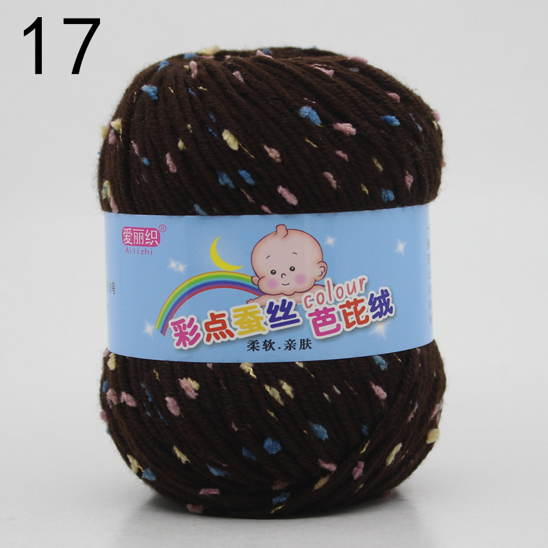 Puntos de color gorro terciopelo leche algodón lana bola hilo bebé niños suéter ganchillo gancho zapatos DIY material tejido a mano paquete