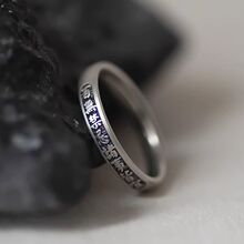 旭日 复古民族风百无禁忌戒指女小众简约浮雕刻字开口指环ins新款