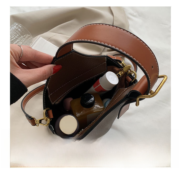 Γυναικεία τσάντα χονδρικής χονδρικής τσάντα εξειδικευμένου σχεδιασμού γυναικεία τσάντα σε αντίθεση χρώματος τσάντα κουβά τσάντα καλαθιού φαγητού_voghion.com